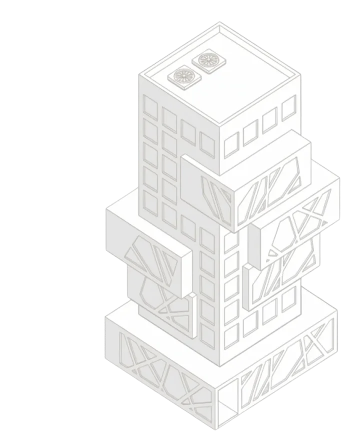 Isometric building outline