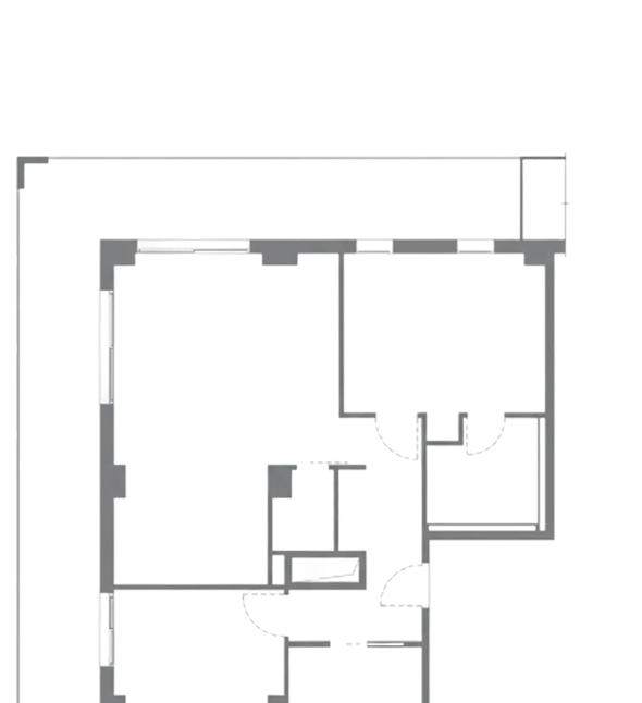 2 BHK Unit Plan Outline