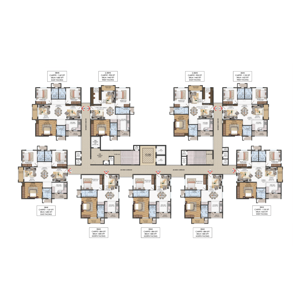 Wing A Full Floor Plan